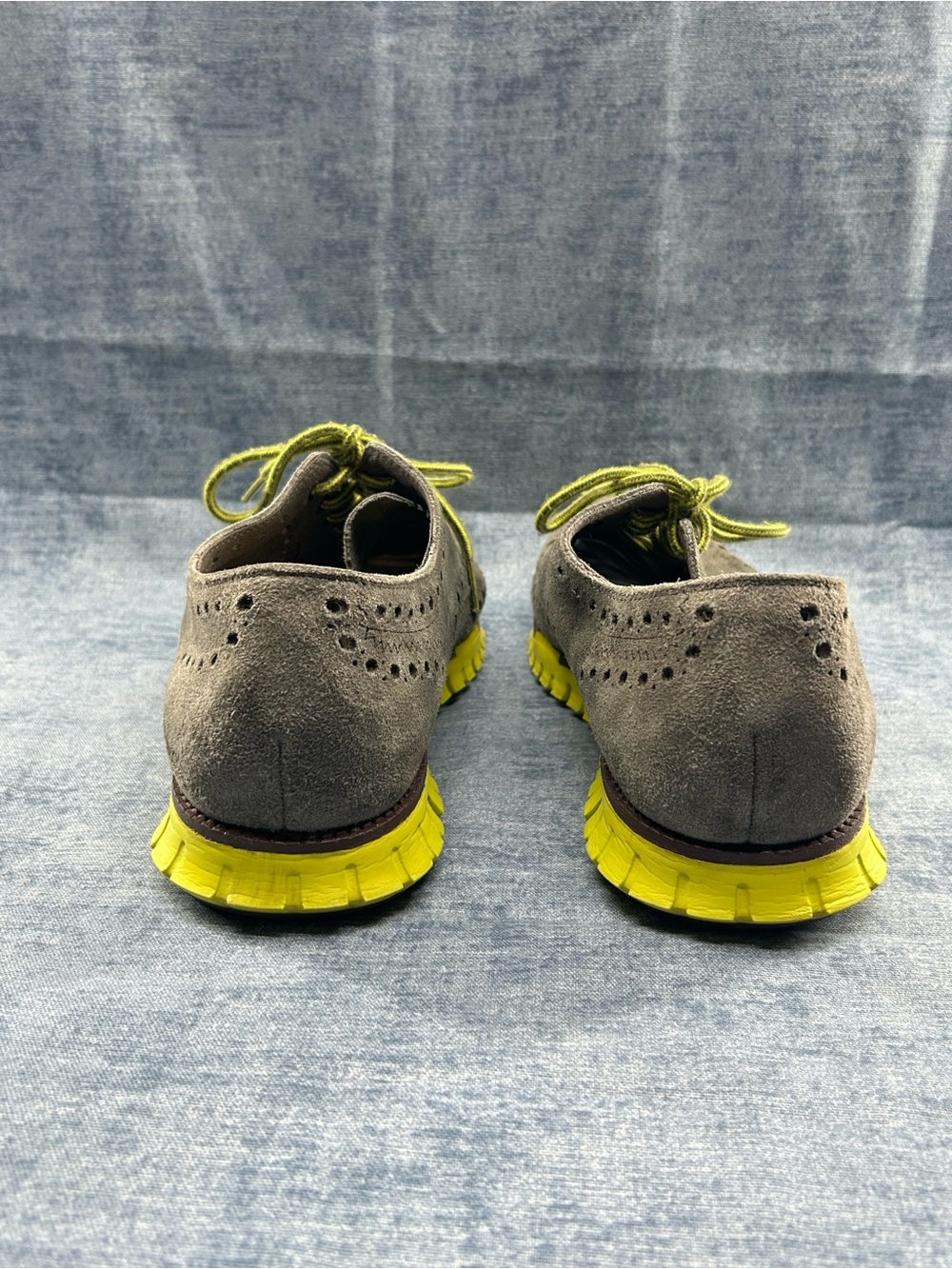 Cole Haan Zerogrand wingtip Oxford  lace up men’s 10.5M grey green suede modern - Picture 4 of 12